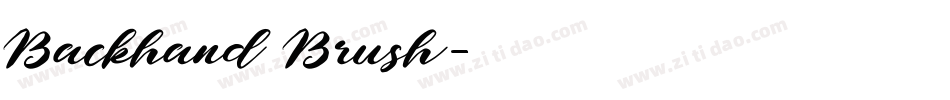 Backhand Brush字体转换